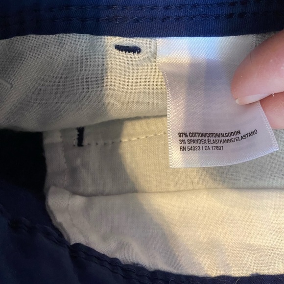 Women’s Mid Rise Stretch Navy Blue Shorts 16 7” Inseam Summer Chino Cotton New - Picture 4 of 8